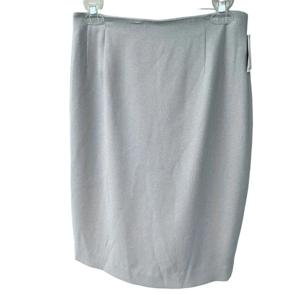 NWT Liz Claiborne Fully Lined Grey Straight Skirt Dress Business Casual size 8